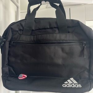 Adidas Black Messenger Bag with Logo
